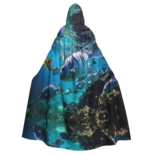 EUIYCBA Fisch-in-the-River-Kapuzenumhang mit Kapuze – Herren-Bademantel mit Kapuze, Cosplay-Kostüm, Schwarz EUIYCBA Fisch-in-the-River-Kapuzenumhang mit Kapuze – Herren-Bademantel mit Kapuze, Cosplay-Kostüm, Schwarz von EUIYCBA