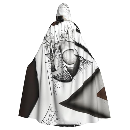 EUIYCBA Geometrischer Kapuzenumhang mit Kapuze – Herren-Bademantel mit Kapuze, Cosplay-Kostüm, Schwarz EUIYCBA Geometrischer Kapuzenumhang mit Kapuze – Herren-Bademantel mit Kapuze, Cosplay-Kostüm, Schwarz von EUIYCBA