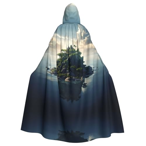 EUIYCBA Haizhong Island Kapuzenumhang mit Kapuze – Herren-Bademantel mit Kapuze, Cosplay-Kostüm, Schwarz von EUIYCBA