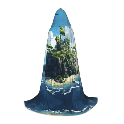 EUIYCBA Halloween-Kapuzenumhang mit Vögeln schweben auf der Insel – Zauberer-Tunika, Kapuzenmantel, Halloween-Umhang, Cosplay-Kostüme EUIYCBA Halloween-Kapuzenumhang mit Vögeln schweben auf der Insel – Zauberer-Tunika, Kapuzenmantel, Halloween-Umhang, Cosplay-Kostüme von EUIYCBA