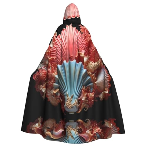 EUIYCBA Heller und schöner Muschelmantel mit Kapuze – Herren-Bademantel mit Kapuze, Cosplay-Kostüm, Schwarz von EUIYCBA