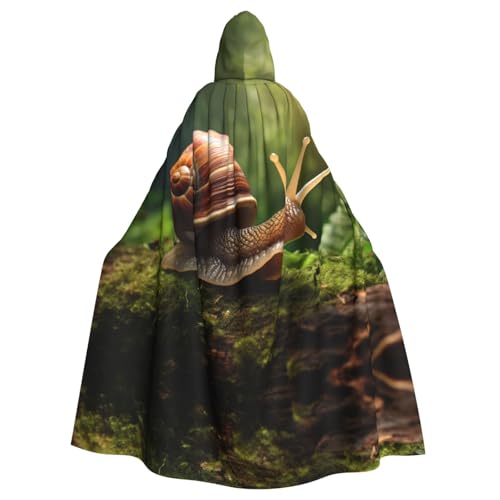 EUIYCBA Kapuzenumhang mit Kapuze für Herren, Motiv: Kletterschnecke, Cosplay-Kostüm, Schwarz von EUIYCBA