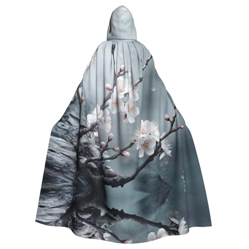 EUIYCBA Kapuzenumhang mit Kapuze für Herren, Pflaumenblüte, Cosplay-Kostüm, Schwarz von EUIYCBA