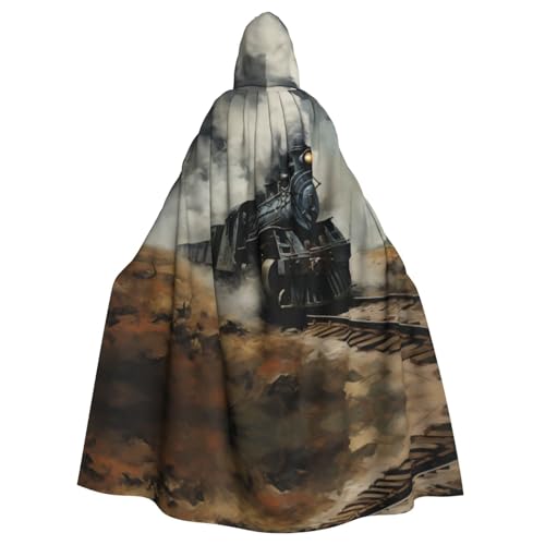 EUIYCBA Kapuzenumhang mit Kapuze für Herren, mit Zug, Cosplay-Kostüm, Schwarz von EUIYCBA