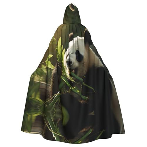 EUIYCBA Kapuzenumhang mit Kapuze und Panda-Motiv aus Bambus, für Herren, Cosplay-Kostüm, Schwarz von EUIYCBA