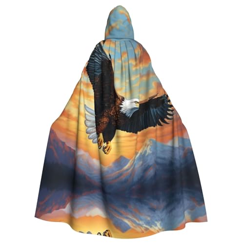EUIYCBA Kapuzenumhang mit Kapuze und aufsteigendem Adler, für Herren, Cosplay-Kostüm, Schwarz EUIYCBA Kapuzenumhang mit Kapuze und aufsteigendem Adler, für Herren, Cosplay-Kostüm, Schwarz von EUIYCBA
