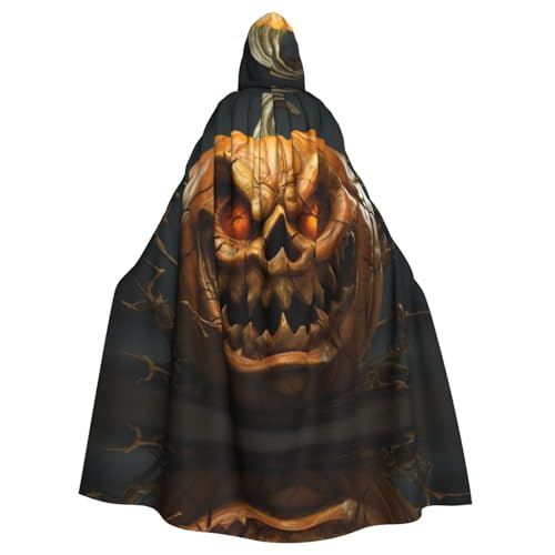 EUIYCBA Kürbiskopf-Kapuzenumhang mit Kapuze – Herren-Bademantel mit Kapuze, Cosplay-Kostüm, Schwarz von EUIYCBA