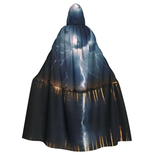 EUIYCBA Lightning Kapuzenumhang mit Kapuze – Herren-Bademantel mit Kapuze, Cosplay-Kostüm, Schwarz EUIYCBA Lightning Kapuzenumhang mit Kapuze – Herren-Bademantel mit Kapuze, Cosplay-Kostüm, Schwarz von EUIYCBA