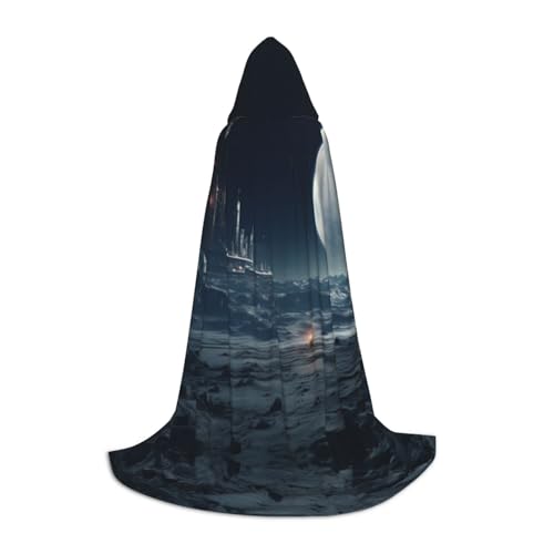 EUIYCBA Moon Base Halloween-Umhang mit Kapuze – Zauberer-Tunika, Kapuzenmantel, Halloween-Umhang, Cosplay-Kostüme von EUIYCBA