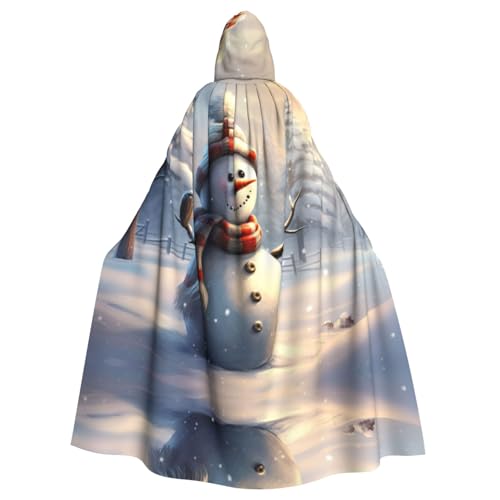 EUIYCBA Niedlicher Schneemann-Kapuzenumhang mit Kapuze – Herren-Bademantel mit Kapuze, Cosplay-Kostüm, Schwarz EUIYCBA Niedlicher Schneemann-Kapuzenumhang mit Kapuze – Herren-Bademantel mit Kapuze, Cosplay-Kostüm, Schwarz von EUIYCBA