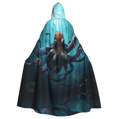 EUIYCBA Octopus Kapuzenumhang mit Kapuze – Herren-Bademantel mit Kapuze, Cosplay-Kostüm, Schwarz EUIYCBA Octopus Kapuzenumhang mit Kapuze – Herren-Bademantel mit Kapuze, Cosplay-Kostüm, Schwarz von EUIYCBA