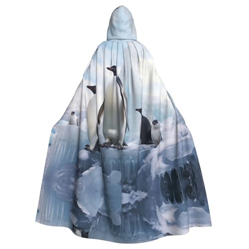 EUIYCBA Pinguine im Schnee Kapuzenumhang mit Kapuze – Herren-Bademantel mit Kapuze, Cosplay-Kostüm, Schwarz EUIYCBA Pinguine im Schnee Kapuzenumhang mit Kapuze – Herren-Bademantel mit Kapuze, Cosplay-Kostüm, Schwarz von EUIYCBA