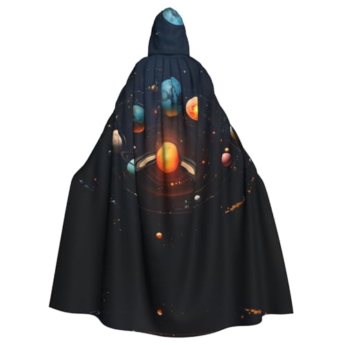EUIYCBA Planet des Sonnensystems Kapuzenumhang mit Kapuze – Herren-Bademantel mit Kapuze, Cosplay-Kostüm, Schwarz EUIYCBA Planet des Sonnensystems Kapuzenumhang mit Kapuze – Herren-Bademantel mit Kapuze, Cosplay-Kostüm, Schwarz von EUIYCBA