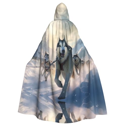 EUIYCBA Rodelhund, Kapuzenumhang mit Kapuze – Herren-Bademantel mit Kapuze, Cosplay-Kostüm, Schwarz von EUIYCBA