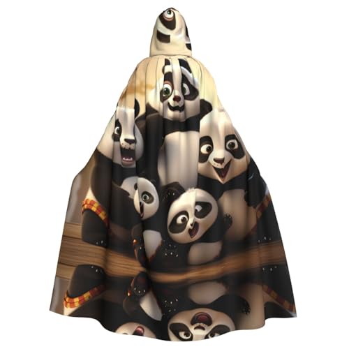 EUIYCBA Roter Panda-Familien-Umhang mit Kapuze – Herren-Kapuzenmantel mit Kapuze, Cosplay-Kostüm, Schwarz EUIYCBA Roter Panda-Familien-Umhang mit Kapuze – Herren-Kapuzenmantel mit Kapuze, Cosplay-Kostüm, Schwarz von EUIYCBA