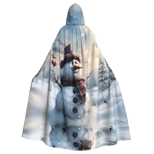 EUIYCBA Schneemann im Schnee Kapuzenumhang mit Kapuze – Herren-Bademantel mit Kapuze, Cosplay-Kostüm, Schwarz EUIYCBA Schneemann im Schnee Kapuzenumhang mit Kapuze – Herren-Bademantel mit Kapuze, Cosplay-Kostüm, Schwarz von EUIYCBA