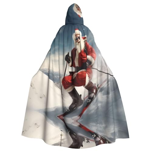 EUIYCBA Ski-Umhang mit Kapuze für Senioren, Herren-Kapuzenmantel, Cosplay-Kostüm, Schwarz von EUIYCBA