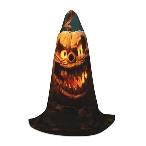 EUIYCBA Süßer Kürbiskopf Halloween Kapuzenumhang - Zauberer Tunika Kapuzenmantel Halloween Umhang Cosplay Kostüme EUIYCBA Süßer Kürbiskopf Halloween Kapuzenumhang - Zauberer Tunika Kapuzenmantel Halloween Umhang Cosplay Kostüme von EUIYCBA