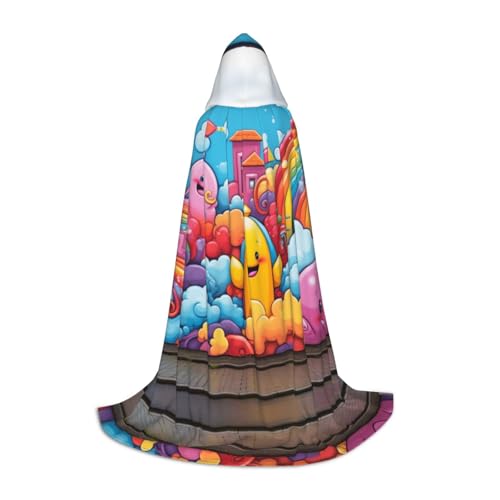 EUIYCBA Süßer Regenbogen-Umhang mit Kapuze, Halloween-Umhang – Zauberer-Tunika, Kapuzenmantel, Halloween-Umhang, Cosplay-Kostüme EUIYCBA Süßer Regenbogen-Umhang mit Kapuze, Halloween-Umhang – Zauberer-Tunika, Kapuzenmantel, Halloween-Umhang, Cosplay-Kostüme von EUIYCBA