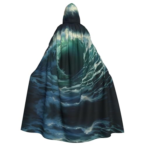 EUIYCBA Tornado-ähnlicher Wellen-Umhang mit Kapuze – Herren-Kapuzenmantel mit Kapuze, Cosplay-Kostüm, Schwarz EUIYCBA Tornado-ähnlicher Wellen-Umhang mit Kapuze – Herren-Kapuzenmantel mit Kapuze, Cosplay-Kostüm, Schwarz von EUIYCBA