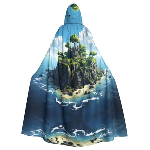 EUIYCBA Umhang mit Kapuze und Kapuze für Herren, Motiv: Vögel schweben auf der Insel, Cosplay-Kostüm, Schwarz EUIYCBA Umhang mit Kapuze und Kapuze für Herren, Motiv: Vögel schweben auf der Insel, Cosplay-Kostüm, Schwarz von EUIYCBA