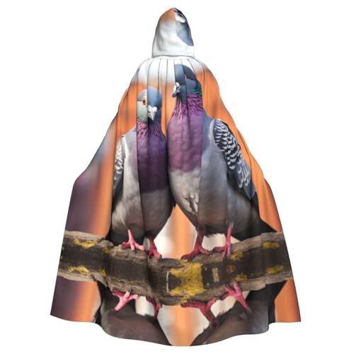 EUIYCBA Umhang mit Kapuze und zwei Tauben – Herren-Bademantel mit Kapuze, Cosplay-Kostüm, Schwarz EUIYCBA Umhang mit Kapuze und zwei Tauben – Herren-Bademantel mit Kapuze, Cosplay-Kostüm, Schwarz von EUIYCBA