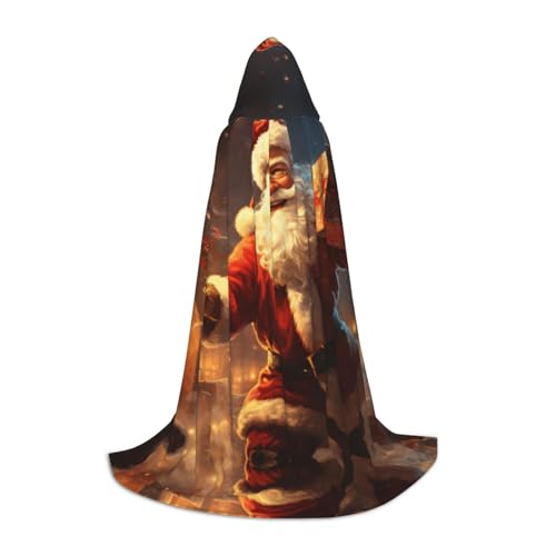 EUIYCBA Weihnachtsmann-Umhang mit Kapuze – Zauberer-Tunika, Kapuzenmantel, Halloween-Umhang, Cosplay-Kostüme von EUIYCBA