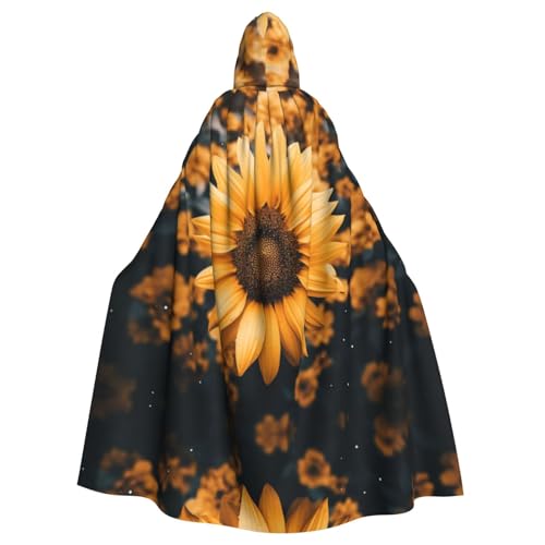 EUIYCBA Wunderschöner Sonnenblumen-Umhang mit Kapuze – Herren-Bademantel mit Kapuze, Cosplay-Kostüm, Schwarz EUIYCBA Wunderschöner Sonnenblumen-Umhang mit Kapuze – Herren-Bademantel mit Kapuze, Cosplay-Kostüm, Schwarz von EUIYCBA