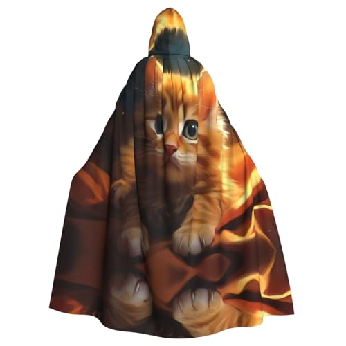 Süße Katze Kapuzenumhang mit Kapuze – Herren-Bademantel mit Kapuze, Cosplay-Kostüm, Schwarz Süße Katze Kapuzenumhang mit Kapuze – Herren-Bademantel mit Kapuze, Cosplay-Kostüm, Schwarz von EUIYCBA