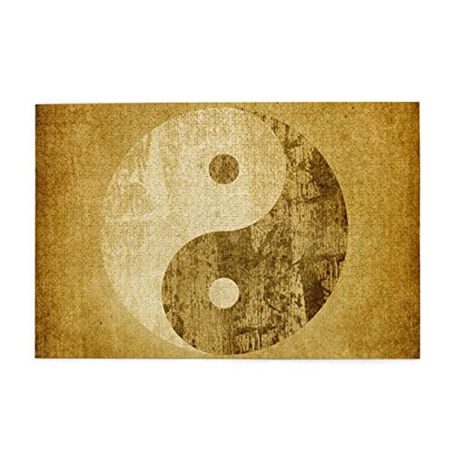Puzzle mit Yin-Yang-Symbol, 1000 Teile, jedes Stück ist ein Unikat, für Erwachsene und Kinder Puzzle mit Yin-Yang-Symbol, 1000 Teile, jedes Stück ist ein Unikat, für Erwachsene und Kinder von EUKKIC