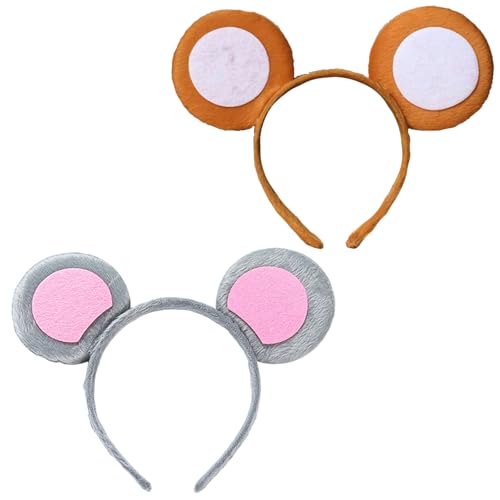 EUPSIIU 2 Stück Haarreifen Maus Ohren Stirnband Maus Ohren Haarreif Tier Stirnbänder Maus Kostüm für Kinder Erwachsener, Mäuschen Haarreif für Fasching Karneval Party Kostüm Accessoires (Maus, M) EUPSIIU 2 Stück Haarreifen Maus Ohren Stirnband Maus Ohren Haarreif Tier Stirnbänder Maus Kostüm für Kinder Erwachsener, Mäuschen Haarreif für Fasching Karneval Party Kostüm Accessoires (Maus, M) von EUPSIIU