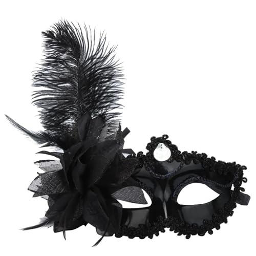 EURDFHY Feder Maske Federmaske for Frauen, Ausschnittmaske, Halloween-Party, Ball, Abschlussball, Karneval, Hochzeit, Party, Maske, Zubehör von EURDFHY