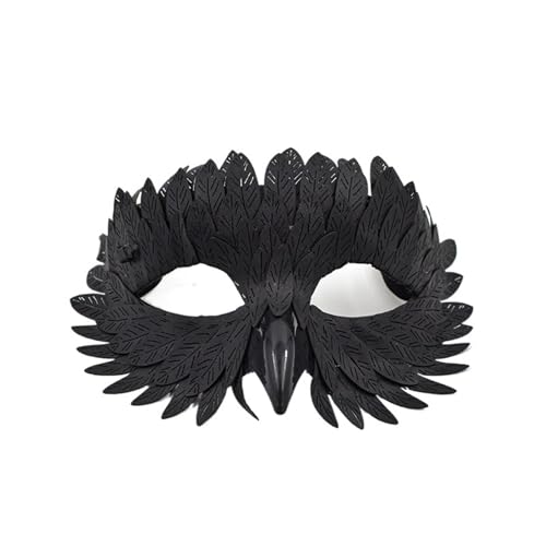 Feder Maske Vogelmaske Eule Feder Halbgesicht Tiermasken Maskerade Halloween Karneval Dress Up Party Kostüm Requisiten(Style 1) von EURDFHY