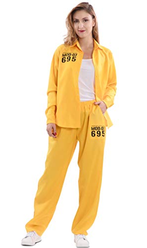 EUROCARNAVALES Kostüm Gefangene Gelb - Mujer, S von EUROCARNAVALES, SA
