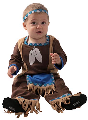 EUROCARNAVALES, SA Süßes Indianer-Kostüm für Jungen Kleinkind-Verkleidung braun-blau-beige - Braun von EUROCARNAVALES, SA