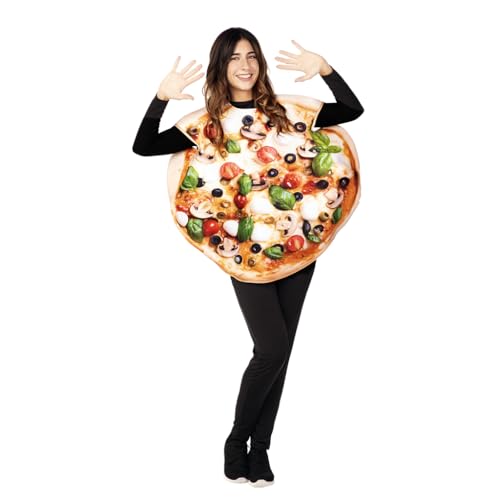 EuroCarnavales Pizza-Kostüm für Erwachsene – Mehrfarbig – Einheitsgröße (ML) von EuroCarnavales