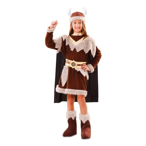 EUROCARNAVALES Starkes Wikinger-Kostüm für Mädchen Faschings-Verkleidung braun - Braun von EUROCARNAVALES