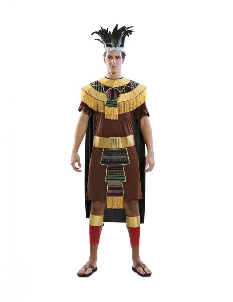 Azteken-Kostüm für Herren Fasching-Kostüm braun-gold von EUROCARNAVALES