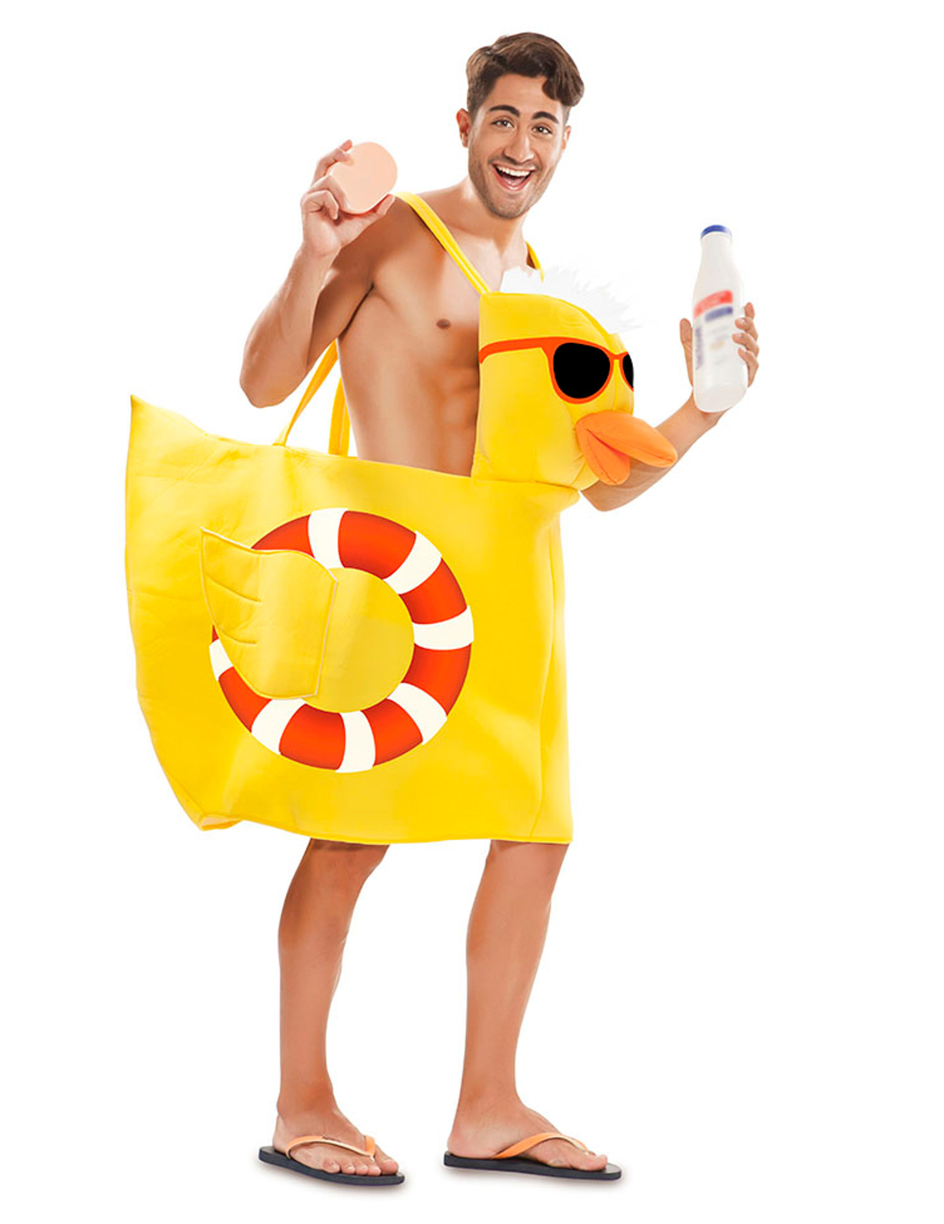 Badeenten-Kostüm für Erwachsene Sommerkostüm gelb von EUROCARNAVALES