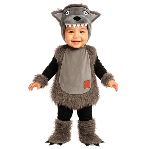EUROCARNAVALES Wildwolf Kostüm aus Plüsch für Kinder (5 bis 6 Jahre) von EUROCARNAVALES