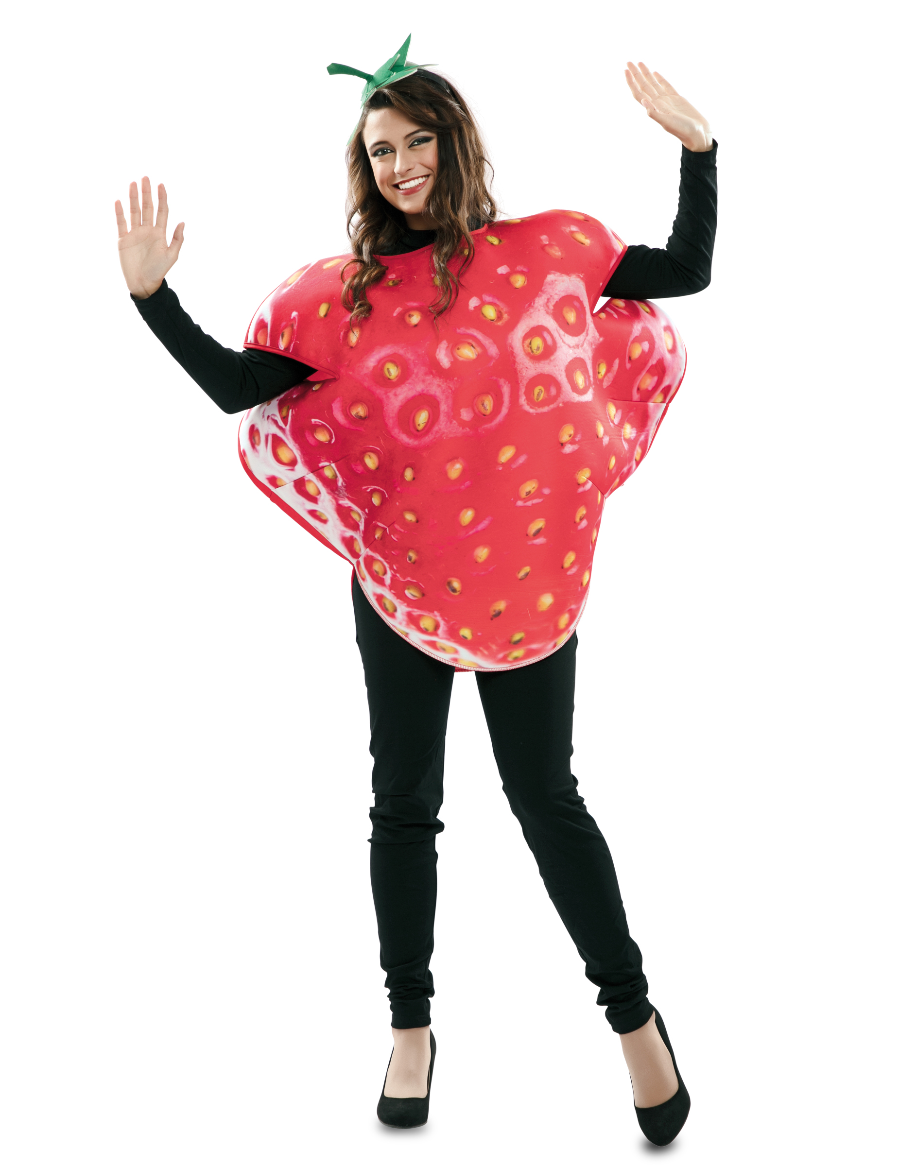 Erdbeer-Kostüm witziges Karneval-Kostüm rot von EUROCARNAVALES