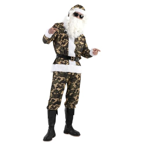 FYASA Militär-Weihnachtsmann-Kostüm für Herren (ML) von EUROCARNAVALES