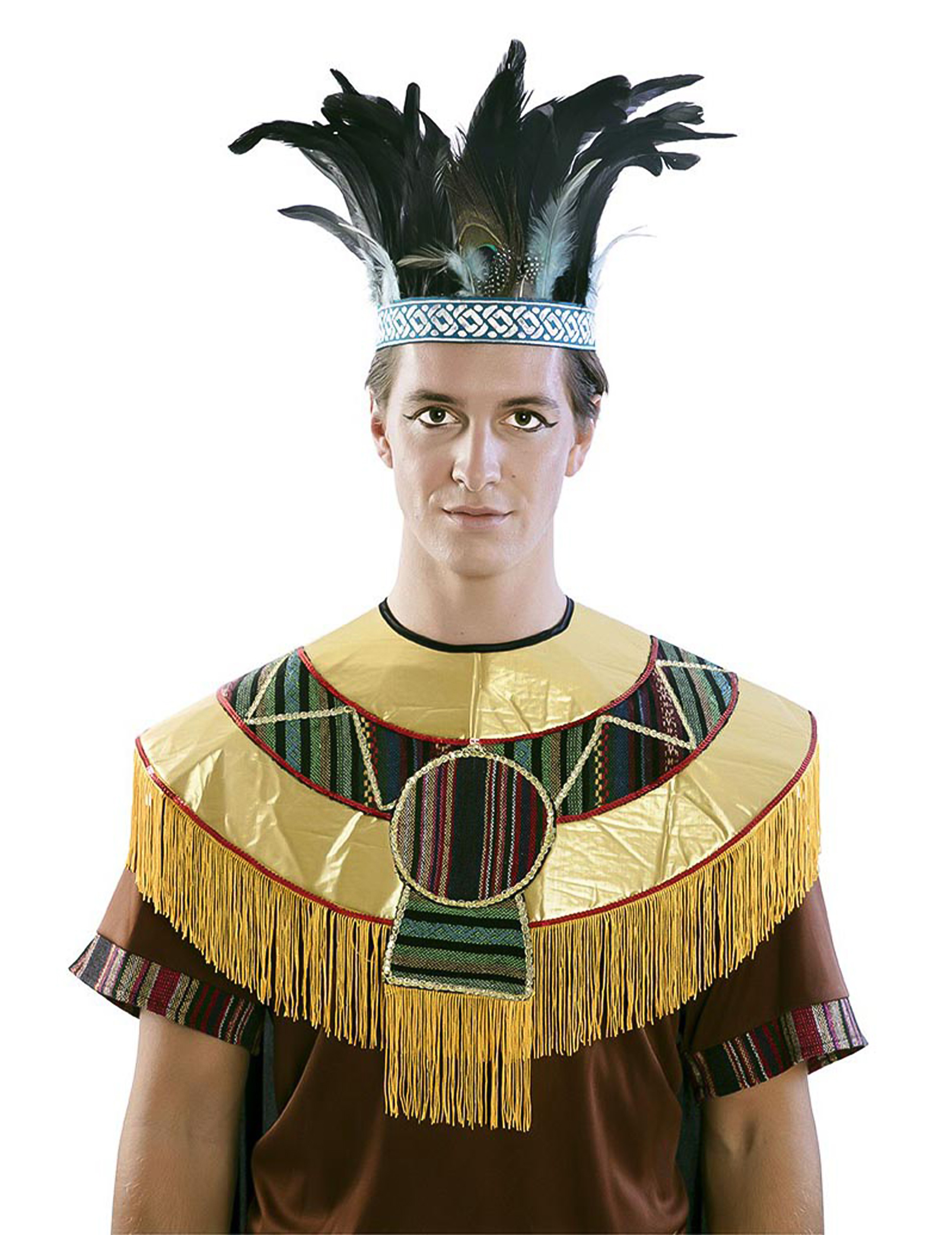 Feder-Kopfschmuck Azteken blau-schwarz Feder-Kopfschmuck Azteken blau-schwarz von EUROCARNAVALES