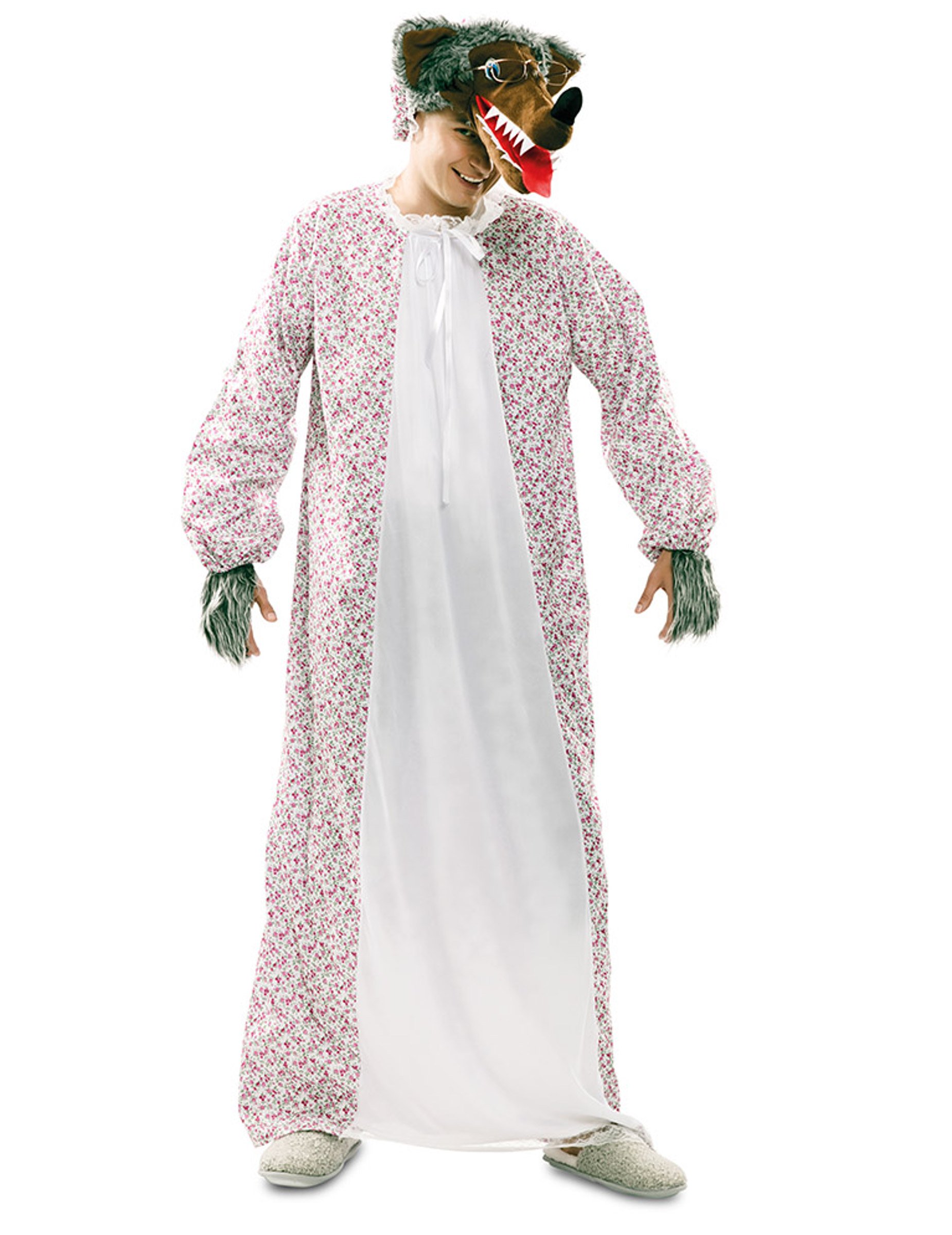 Grosser-Böser-Wolf-Kostüm Großmutter-Kostüm Märchen-Kostüm weiss-rot-braun Grosser-Böser-Wolf-Kostüm Großmutter-Kostüm Märchen-Kostüm weiss-rot-braun von EUROCARNAVALES