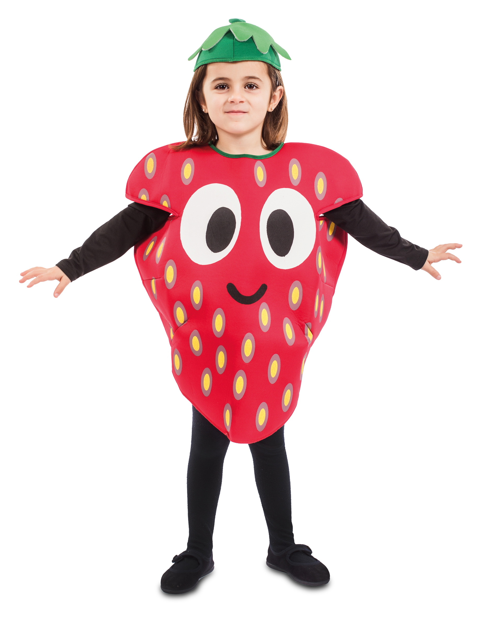 Hübsche Erdbeere Kinderkostüm für Karneval bunt von EUROCARNAVALES