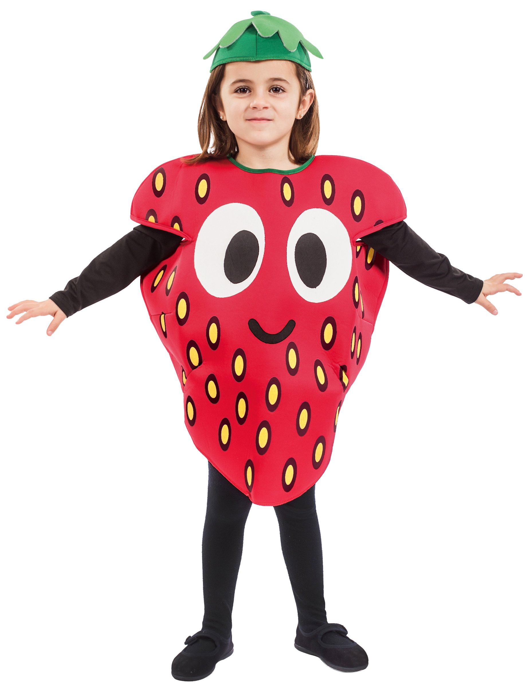 Hübsche Erdbeere Kinderkostüm für Karneval bunt von EUROCARNAVALES