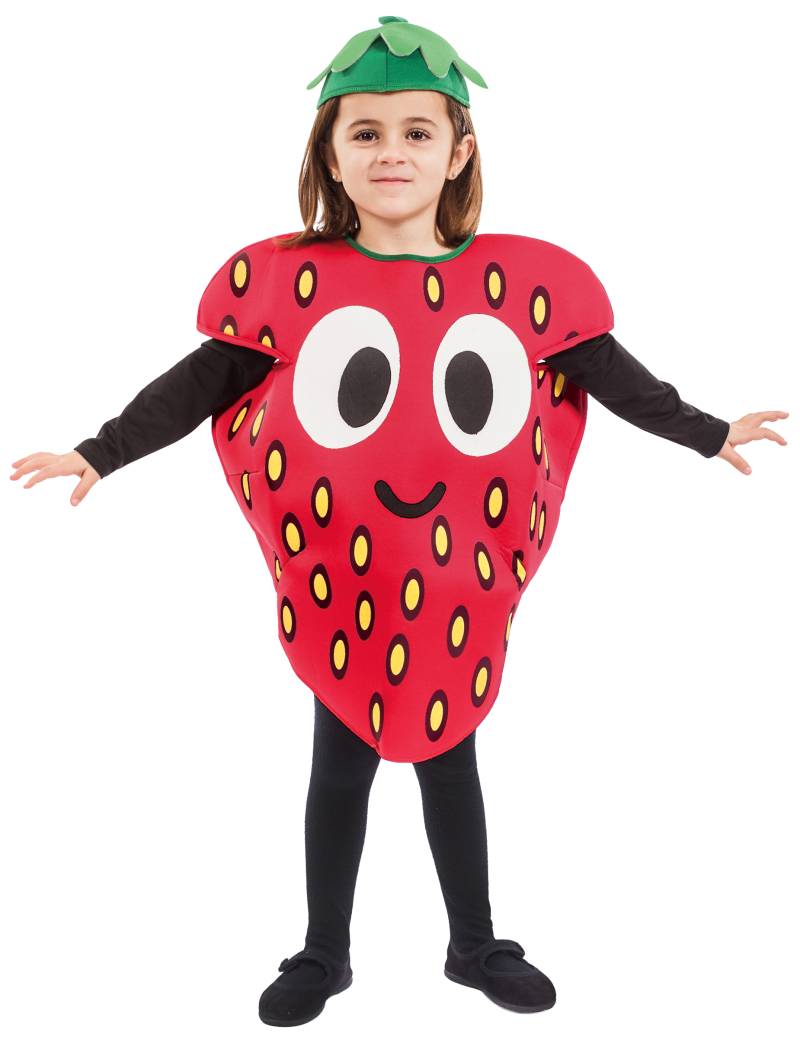 Hübsche Erdbeere Kinderkostüm für Karneval bunt Hübsche Erdbeere Kinderkostüm für Karneval bunt von EUROCARNAVALES
