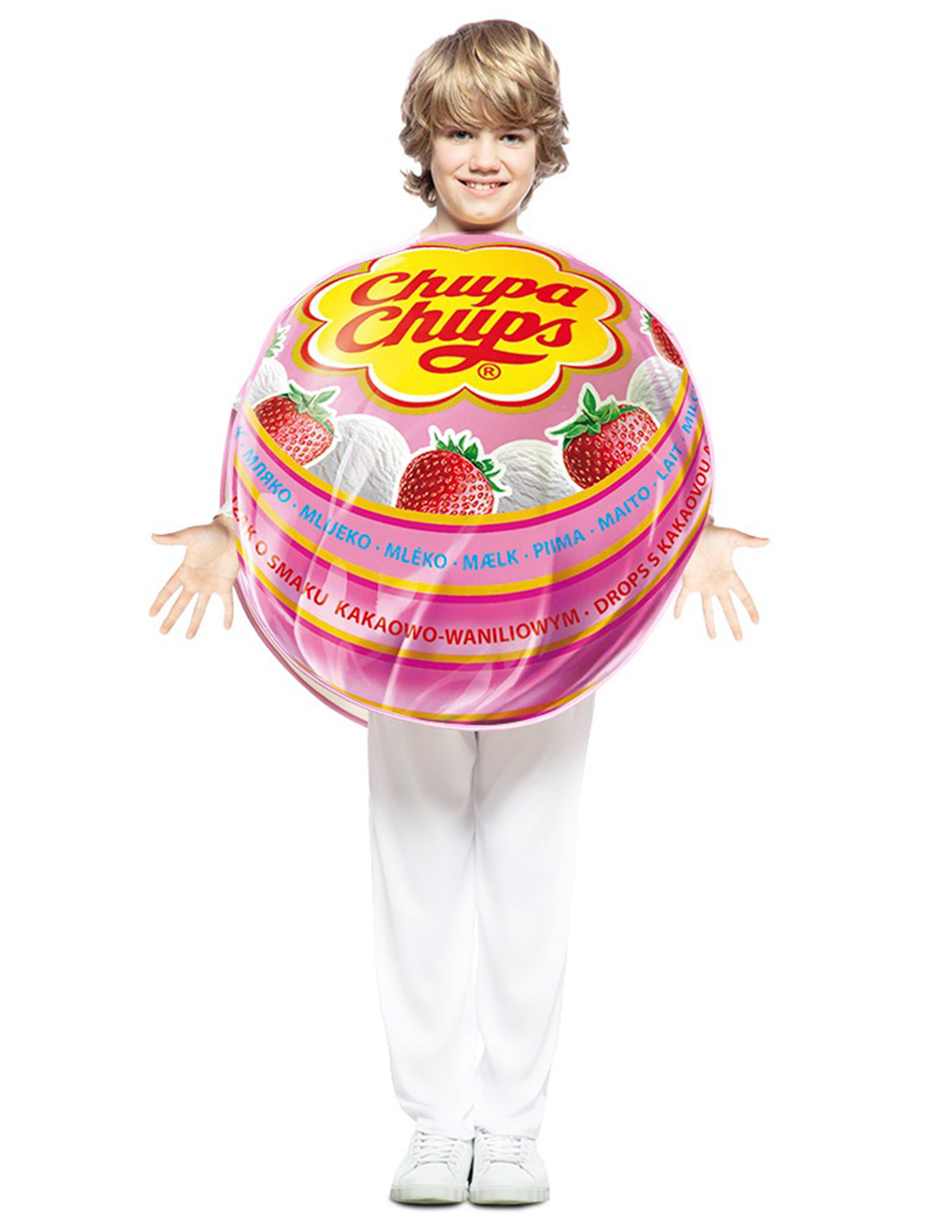 Offizielles Chupa Chups-Kostüm für Kinder Lollipop bunt von EUROCARNAVALES