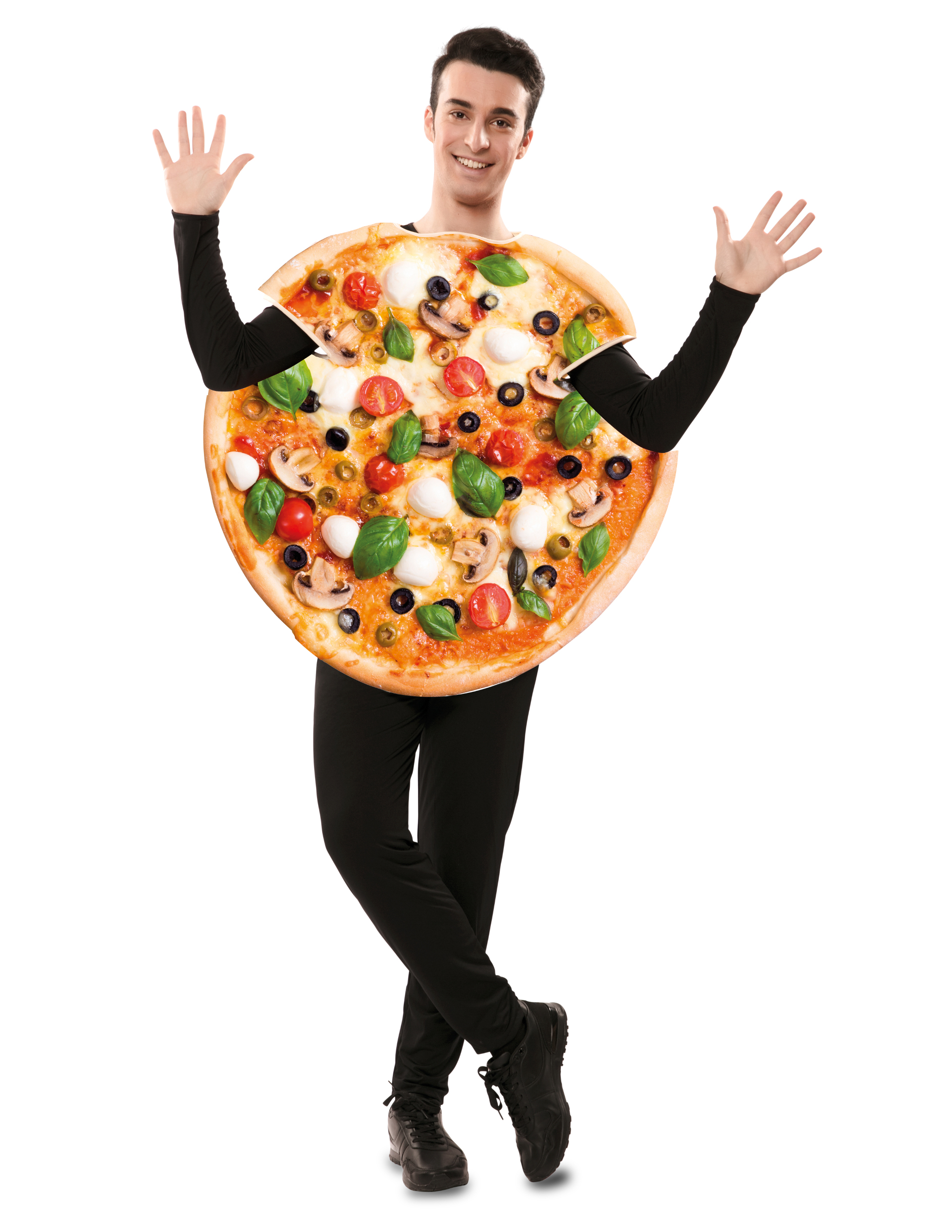 Pizza-Kostüm für Erwachsene Faschingskostüm bunt von EUROCARNAVALES
