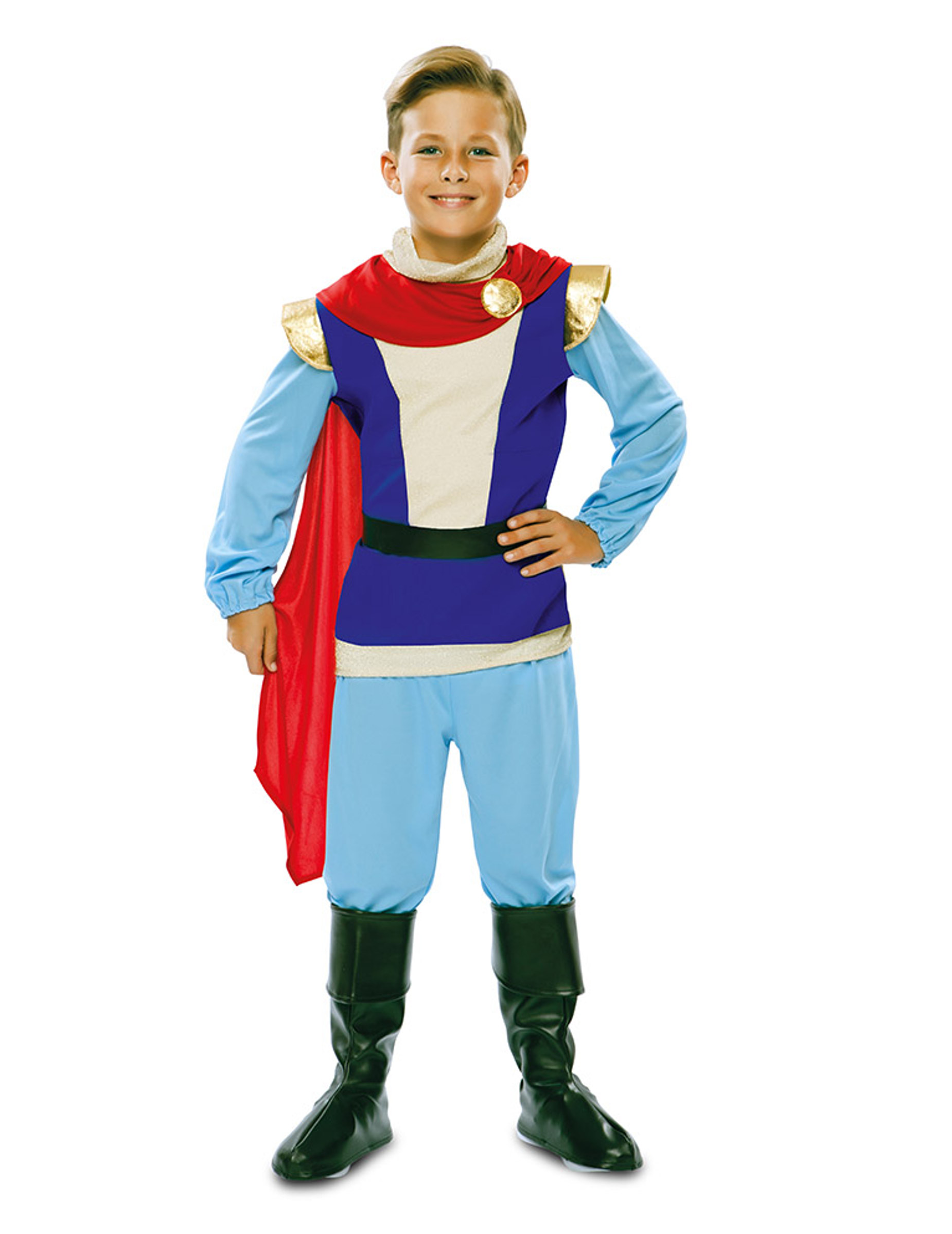 Prinz Charming-Kostüm für Jungen Faschingskostüm blau-rot von EUROCARNAVALES